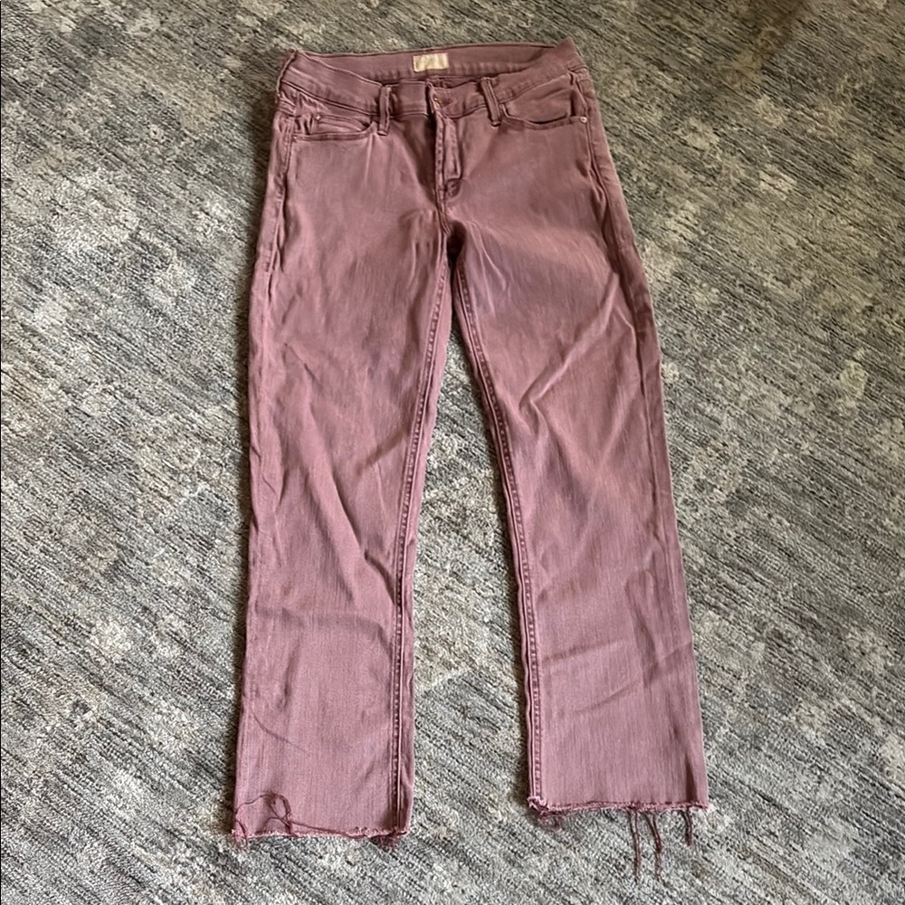 Mother jeans - The Runaway - Women's size 28 - pink (dusty rose) - raw hem